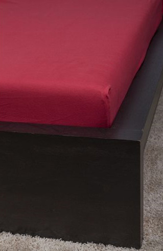 Jersey gumis lepedő (160 x 200 cm) - Cseresznye