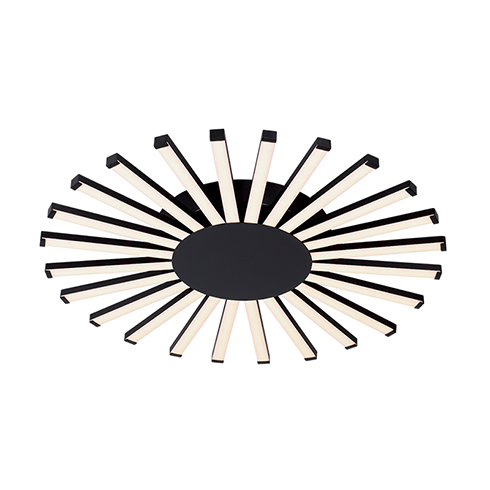 Josey ledes design csillár (96W) - meleg fényű - fekete