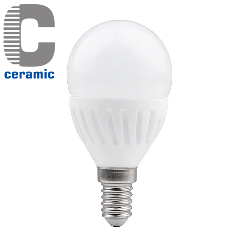 E14 LED lámpa (8W/210°) Kisgömb - meleg fehér Bilo Ceramic
