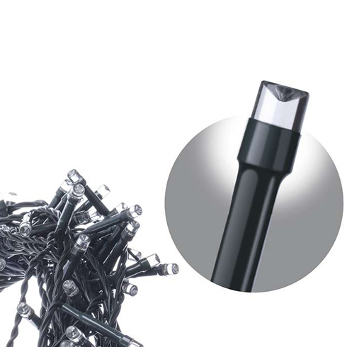 Classic LED kültéri fényfüzér (12m/120 LED) hideg fehér, 8 funkciós