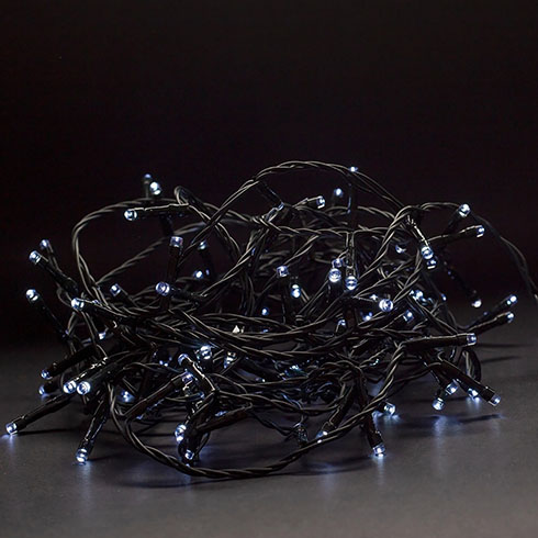 Classic LED kültéri fényfüzér (24m/240 LED) hideg fehér, 8 funkciós