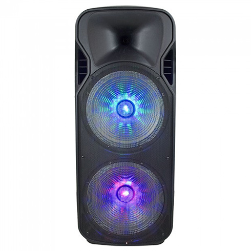 Karaoke görgős hangfal mikrofonnal (150 Watt) akkumulátor, RGB világítás, +1db wireless mikrofon