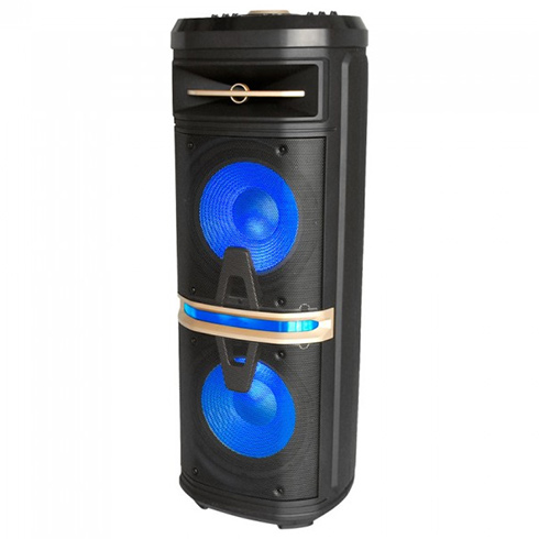 Karaoke görgős hangfal mikrofonnal (120 Watt) akkumulátor, RGB világítás