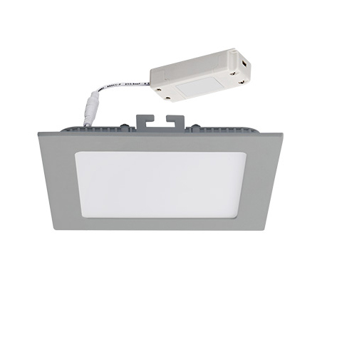 Katro LED panel IP44 ezüst (225 mm) 18W - meleg fehér