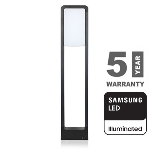 Modern kerti LED állólámpa, fekete (10W/650lm) 80 cm, hideg fehér, Samsung chip