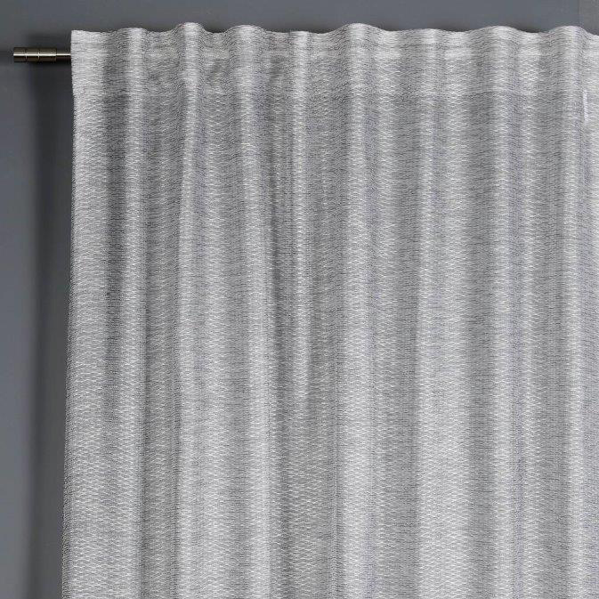 Készfüggöny - Fényáteresztő jacquard-voile függöny, szürke (140x245 cm)