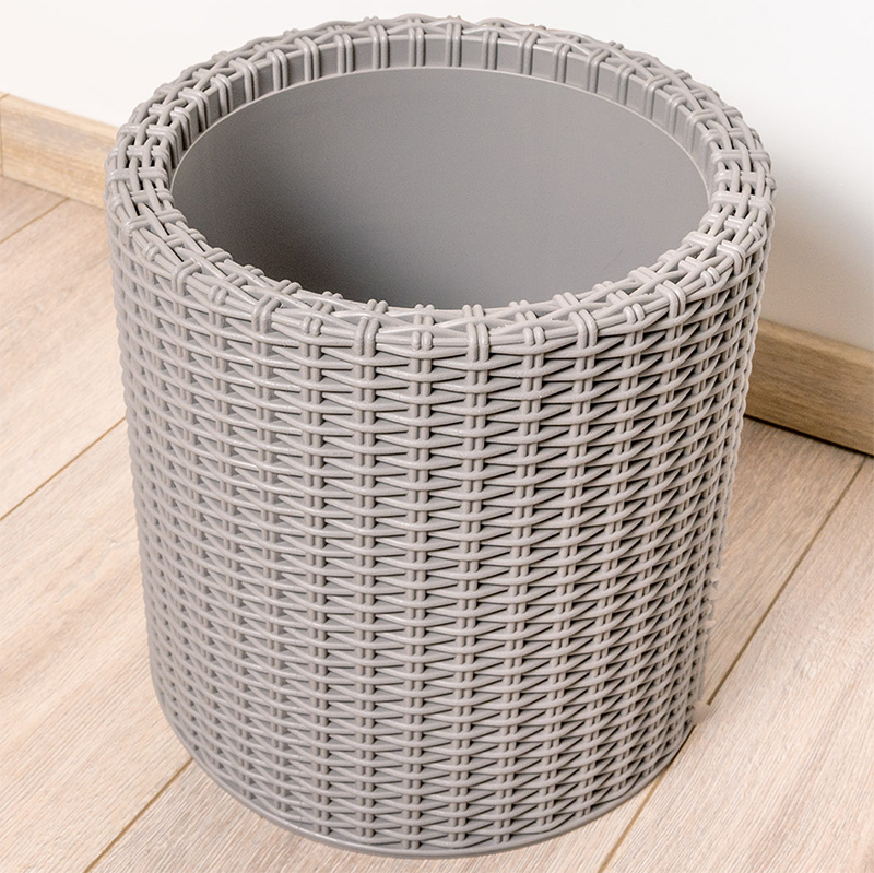 Cylinder S - henger alakú műanyag virágláda - Barnás-szürke (15L) Cylinder S - henger alakú műanyag virágláda - Barnás-szürke (15L)
