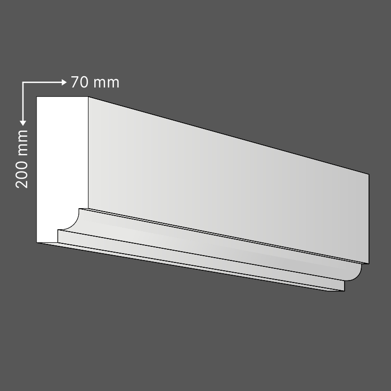 Kültérre - egyedi homlokzati fríz FGY-4 (7cm x 20cm) EPS