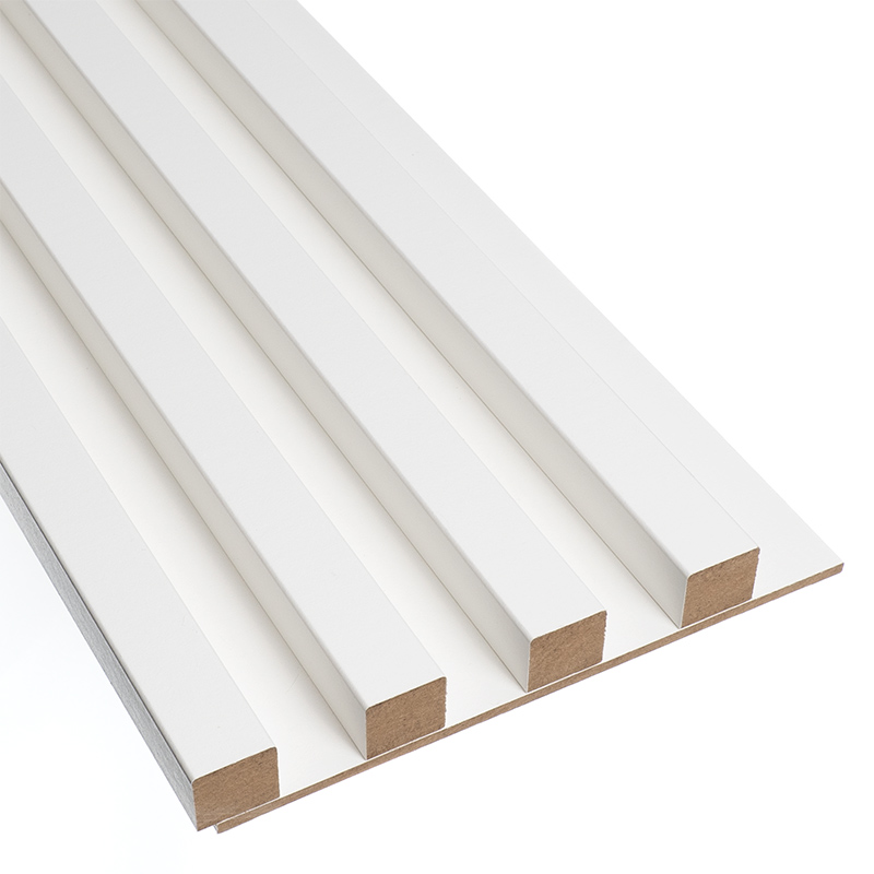 Lamella falburkolat, panel keskeny lamellával (275cm x 15.3cm x 1.9cm) - Köztes elem, alpesi fehér