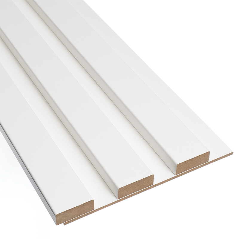 Fa hatású lamella, falburkolat - széles lamellával (275cm x 15.3cm x 1.5cm) - Köztes elem, alpesi fehér