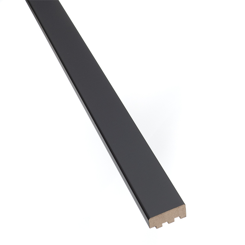 Fa hatású lamella, falburkolat - széles lamellával (275cm x 3cm x 1.5cm) - Záró elem, antracit