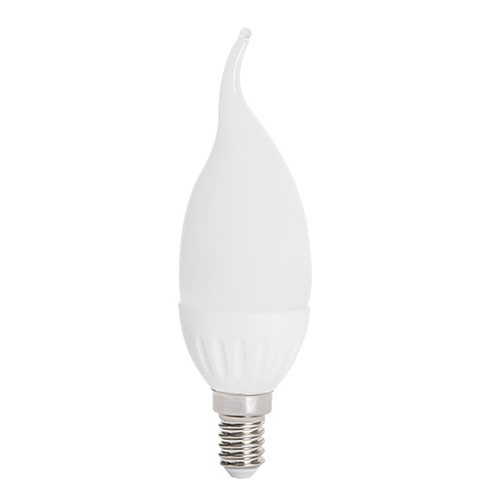 LED lámpa E14 (COB2835/6W/180°) láng, meleg fehér