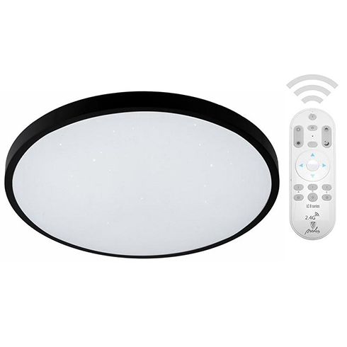 Csillagos égbolt hatású mennyezeti LED lámpa: LC8 (50W) antracit Színhőmérséklet és fényerőszabályzás!