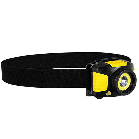 LED fejlámpa (5W OSRAM + 3W COB + piros fény) fekete-sárga