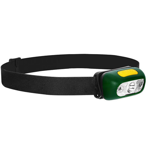 LED fejlámpa (5W) IR kapcsoló, akkus, zöld