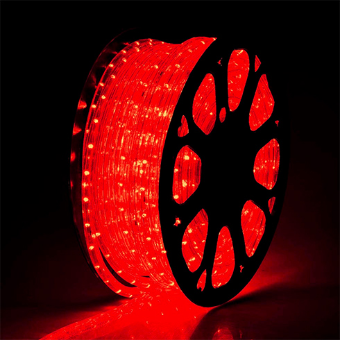 LED fénykábel 23 LED/2W (50 méter) Piros