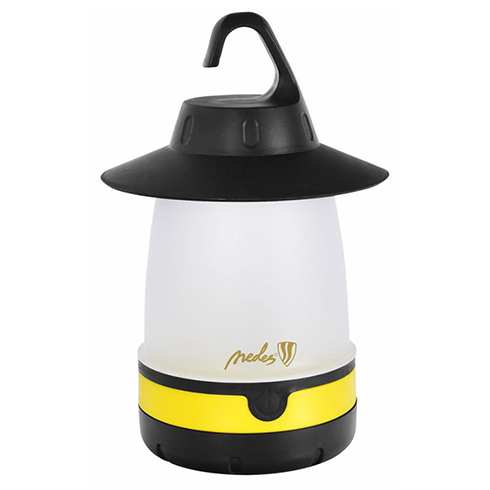 LED kemping lámpás (1W fehér + piros fény) elemes, fekete-sárga