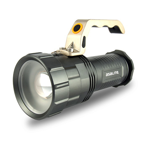 LED kézi reflektor (10W) akkumulátoros, zoom funkcióval