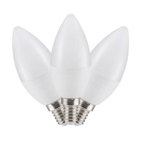 LED lámpa E14 (5.5W/200°) Gyertya - hideg fehér 3db