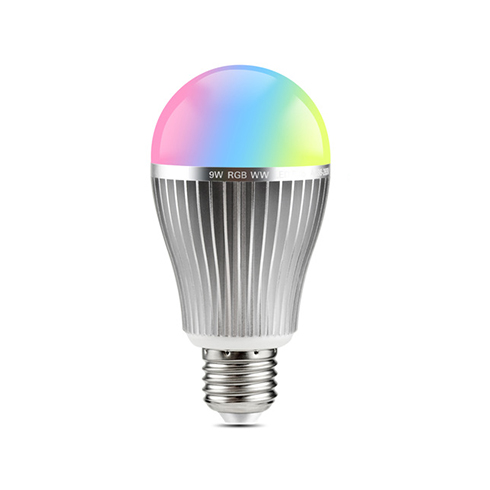 LED lámpa E27 (9W/180°) RGB+WW - távirányítható
