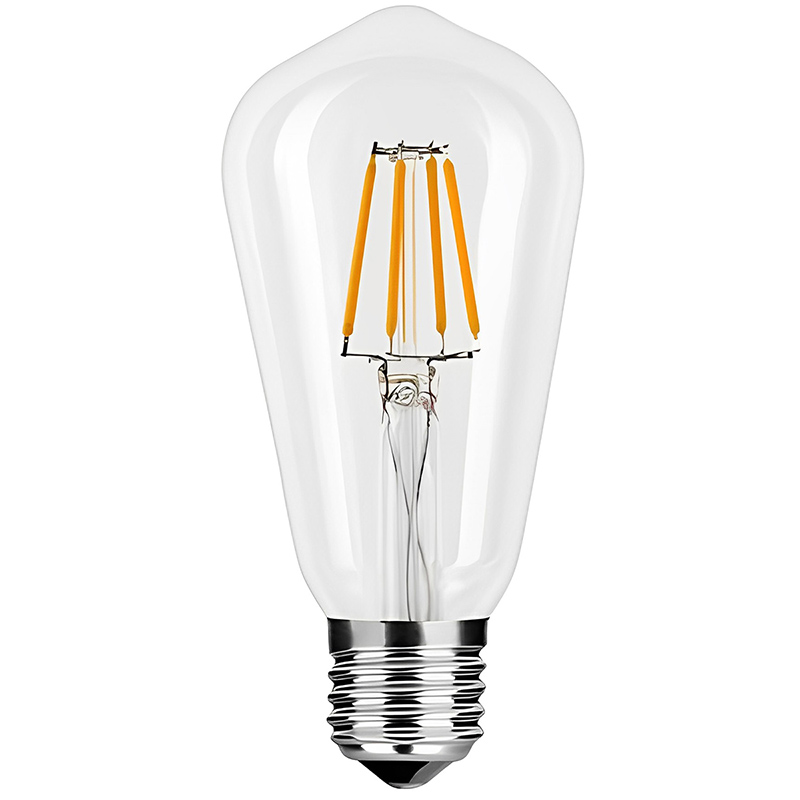 E27 LED izzó Retro filament (4W/360°) ST64 Körte - természetes fehér