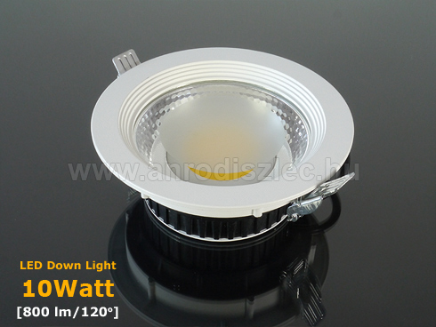 LED mélysugárzó (145 mm) 10W (kerek) meleg fehér - Utolsók