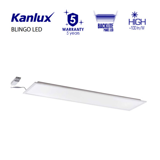 LED panel (1200 x 300mm) 34W/4080Lm - természetes fehér 115°(Blingo - Backlite panel)