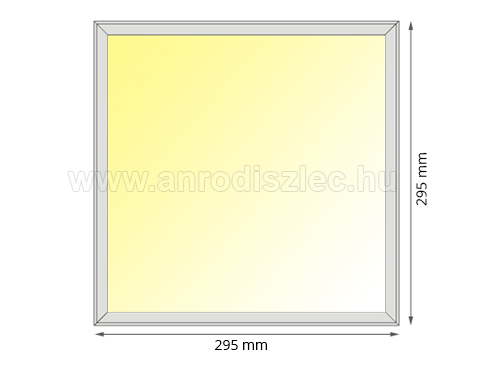 LED panel (300 x 300 mm) 16W - meleg fehér