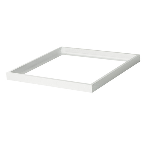 LED panel kiemelő, falonkívüli beépítőkeret (60x60x4.5cm) összeszerelt - fényes fehér