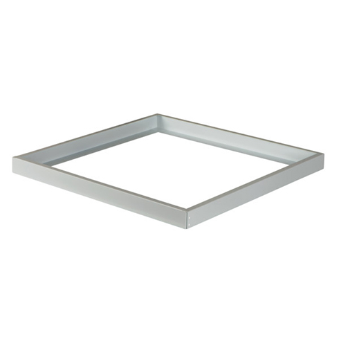 LED panel kiemelő, falonkívüli beépítőkeret (60x60x4.5cm) összeszerelt - ezüst