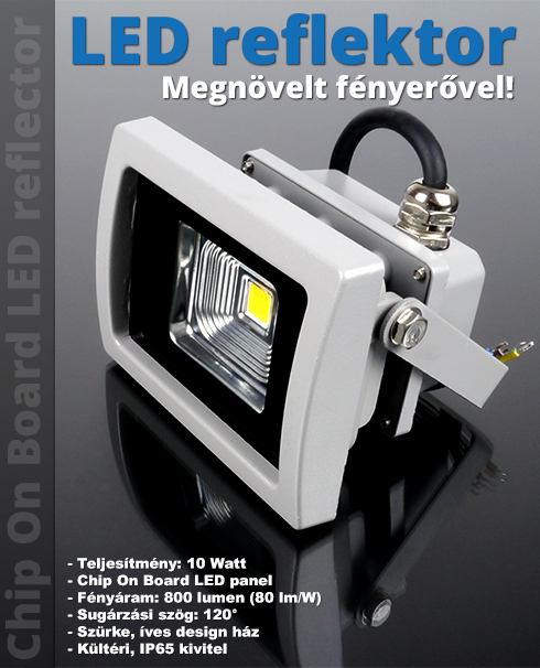 LED reflektor (10W/COB/120°) Meleg fehér Neo