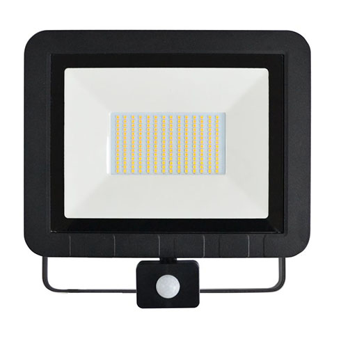 LED reflektor (100W/120°) - fekete - 4500K - mozgásérzékelős