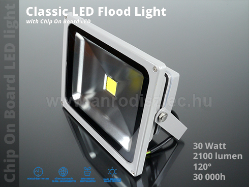 LED reflektor (30W/120°) Hideg fehér