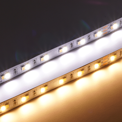 LED szalag beltéri 2835-120 (24 Volt) - CCT változtatható színhőm. Kifutó!