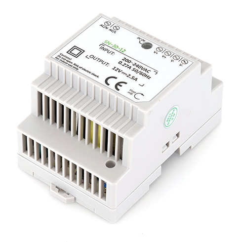 LED tápegység 12 Volt - sínre szerelhető (30W/2.5A)