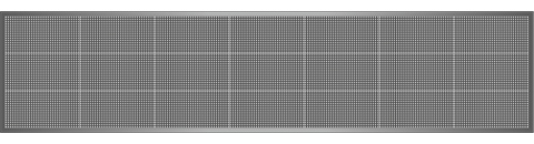 Világító LED reklámtábla - fényújság, WIFI (P10 Fehér) 48x224 cm