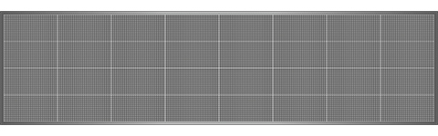 Világító LED reklámtábla - fényújság, USB (P10 Fehér) 64x256 cm
