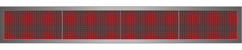 Világító LED reklámtábla - fényújság, WIFI (P10 Piros) 16x128 cm