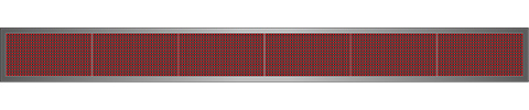Világító LED reklámtábla - fényújság, WIFI (P10 Piros) 16x192 cm