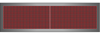 Világító LED reklámtábla - fényújság, WIFI (P10 Piros) 16x64 cm