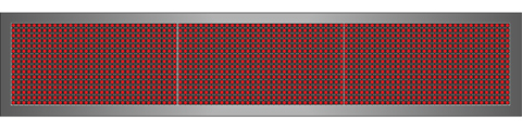 Világító LED reklámtábla - fényújság, WIFI (P10 Piros) 16x96 cm