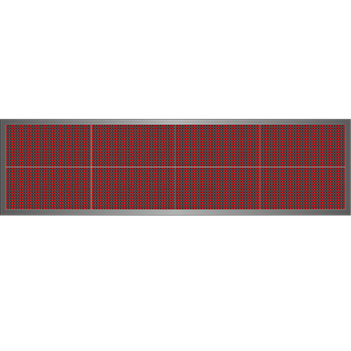 Világító LED reklámtábla - fényújság, WIFI (P10 Piros) 32x128 cm