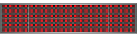 Világító LED reklámtábla - fényújság, WIFI (P10 Piros) 32x160 cm