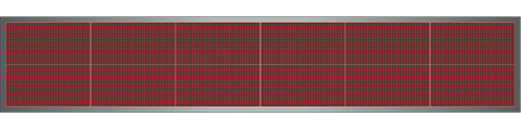 Világító LED reklámtábla - fényújság, WIFI (P10 Piros) 32x192 cm