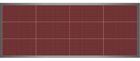Világító LED reklámtábla - fényújság, WIFI (P10 Piros) 48x128 cm