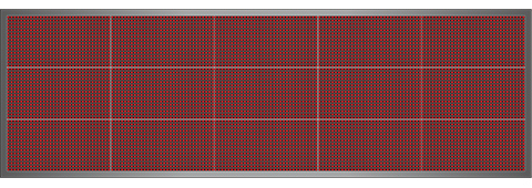 Világító LED reklámtábla - fényújság, WIFI (P10 Piros) 48x160 cm