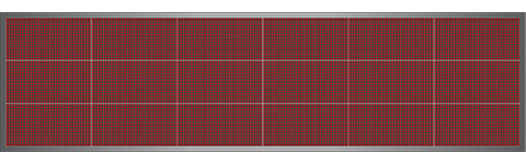 Világító LED reklámtábla - fényújság, WIFI (P10 Piros) 48x192 cm
