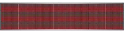 Világító LED reklámtábla - fényújság, WIFI (P10 Piros) 48x224 cm
