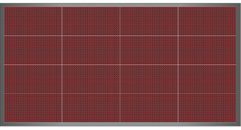 Világító LED reklámtábla - fényújság, WIFI (P10 Piros) 64x128 cm