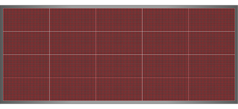Világító LED reklámtábla - fényújság, WIFI (P10 Piros) 64x160 cm